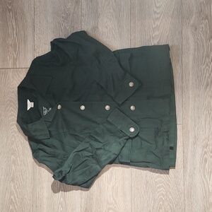 Christopher & Banks Jackets Blazers Womens Medium two-piece green buttoned